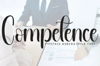 Competence Script font