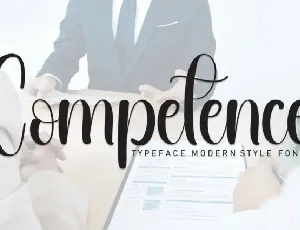 Competence Script font