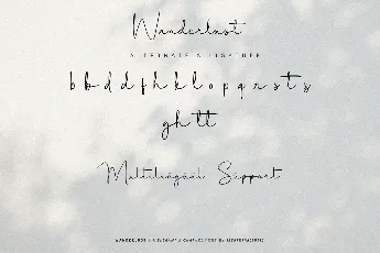 Wanderlust Free font