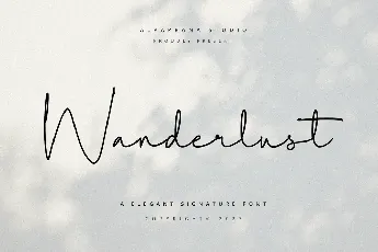 Wanderlust Free font