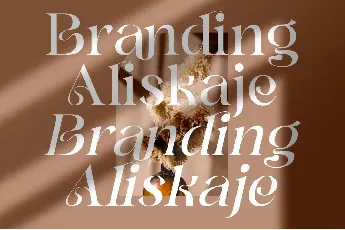 Branding Aliskaje Serif font