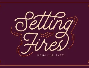 Seting Fires Monoline Type font