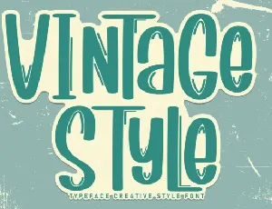 Vintage Style Display font