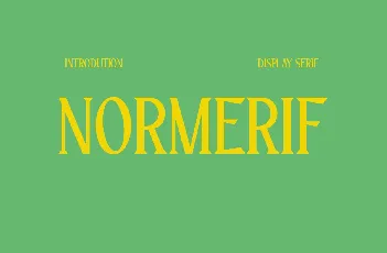 Normerif font