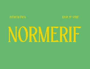 Normerif font