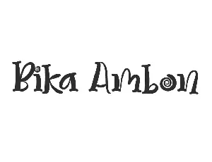 BikaAmbonDemo font