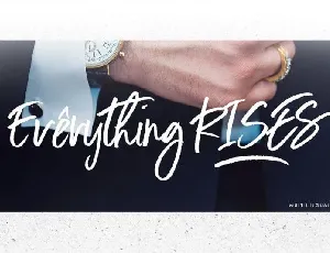 Everything RISES Script font