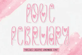 Love February Display font