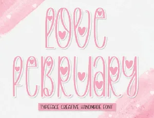 Love February Display font