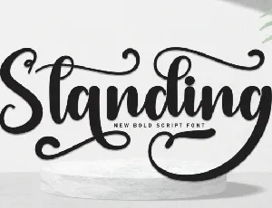 Standing Script font