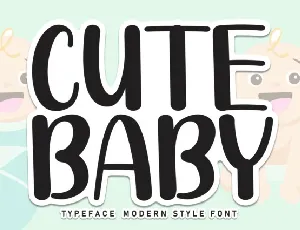 Cute Baby Display font