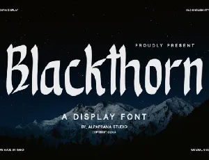 Blackthorn font
