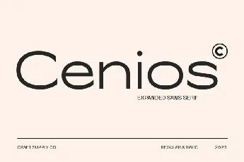 Cenios font