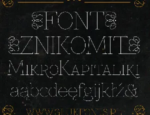 Znikomit font