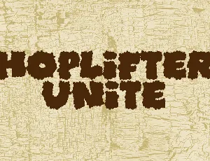 Shoplifters unite font