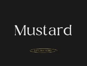 Mustard Serif font