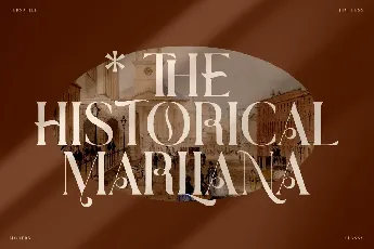 THE HISTORICAL MARLIANA Serif font