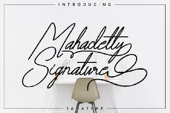 Mahadetty Signature font