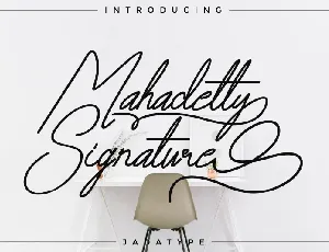 Mahadetty Signature font