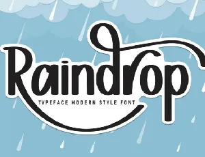 Raindrop Display font