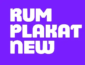 Rum Plakat font