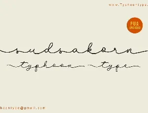 Sudsakorn Signature font