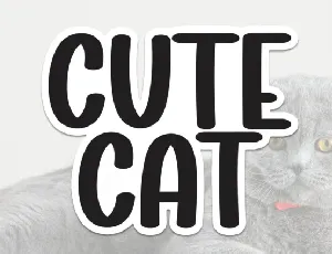 Cute Cat Display font