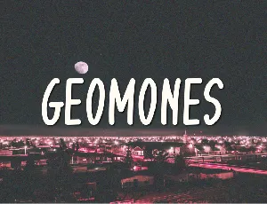 Geomones font