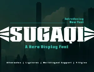 Sugaqi – Display Hero font