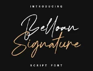 Belloan Signature font