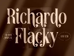 Richardo Serif font