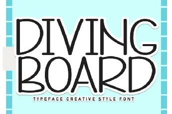 Diving Board Display font