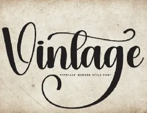 Vintage Calligraphy Typeface font