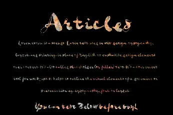 Articles Brush Free font