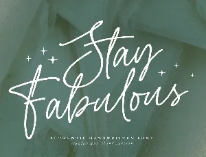 Stay Fabulous font