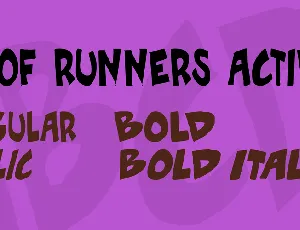 Roof runners active font