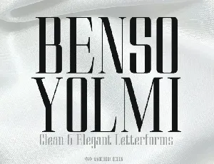 Benso Yolmi font