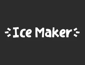 Ice Maker font