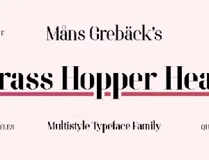 Brass Hopper Head font