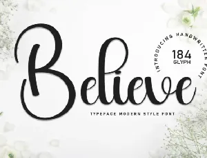 Believe Script font