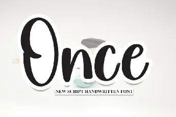 Once Script font