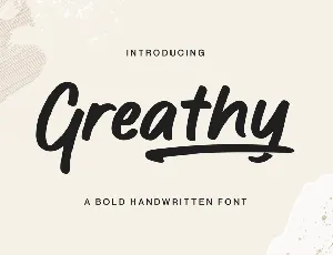 Greathy font