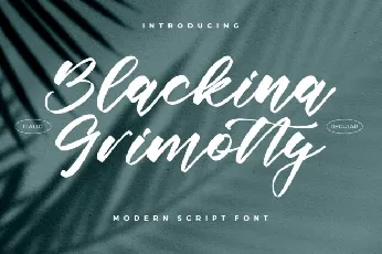 Blackina Grimotty font