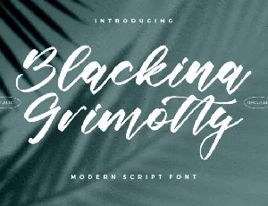 Blackina Grimotty font