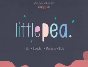 Little Pea Handwritten font