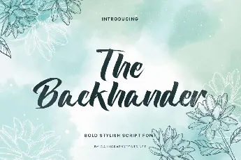 The Backhander font