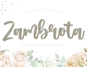 Zambrota font