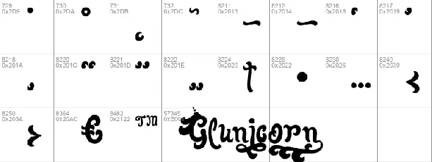 Glunicorn font