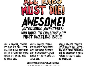 all exes must die! font