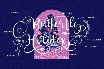 Butterfly Holiday font